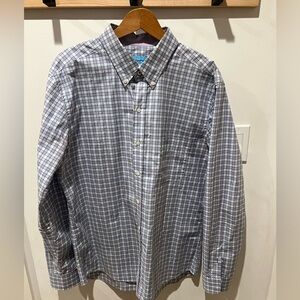 J. McLaughlin Men's Checkered Button-Down Shirt - Blue yellow White Plaid